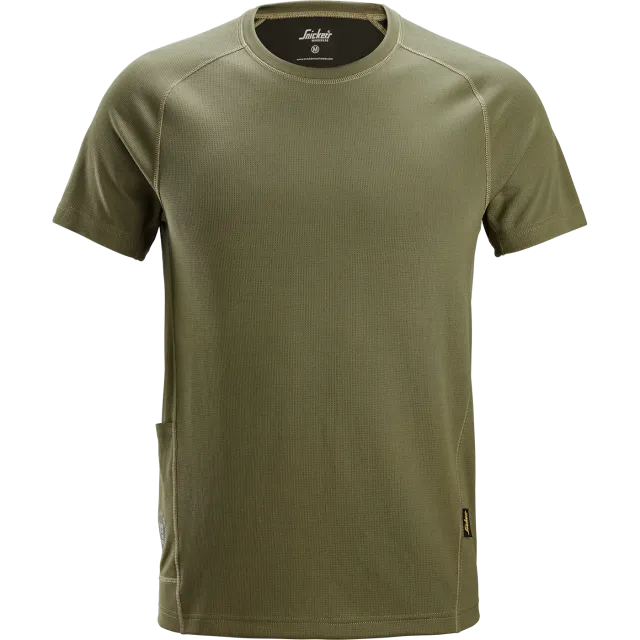 SNICKERS WORKWEAR Stay Fresh Bamboo -T-paita, Khakinvihreä