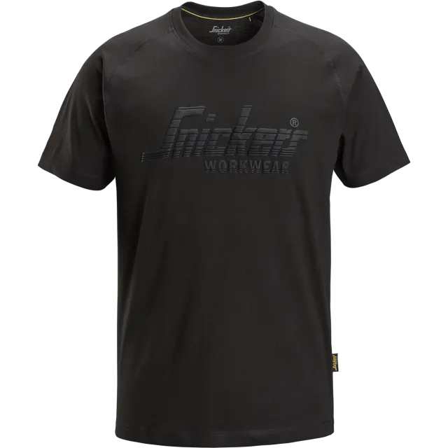 SNICKERS WORKWEAR puuvillainen logollinen T-paita, Musta