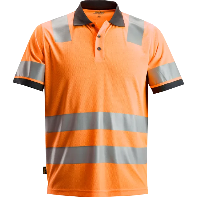 SNICKERS WORKWEAR huomiovärinen pikeepaita, luokka 2, Huomio-oranssi