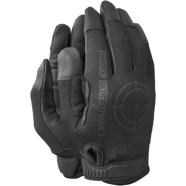 TAMREX Tactical Precise Black täysjyvänahkaiset tarkkuuskäsineet, 7
