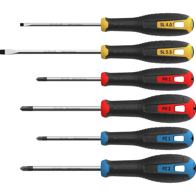 HULTAFORS Screwdriver Set kruvikeerajate komplekt PH, PZ &amp; SL, foto 1/2