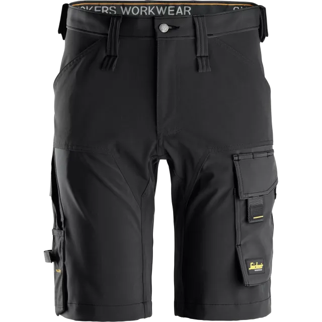 SNICKERS WORKWEAR AllroundWork -softshell-työshortsit, Musta