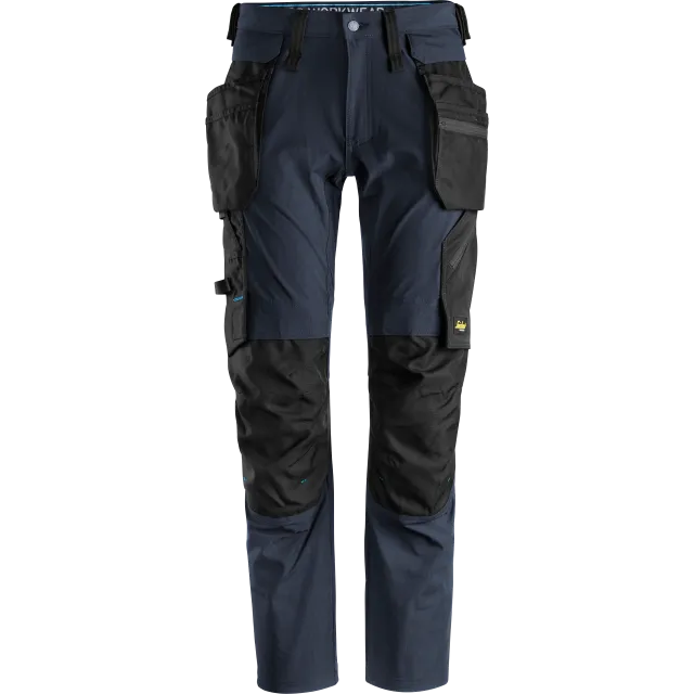 SNICKERS WORKWEAR LiteWork stretš tööpüksid eemaldatavate ripptaskutega, Mereväesinine / Must