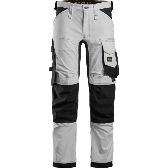 SNICKERS WORKWEAR AllroundWork stretš tööpüksid, Valge / Must