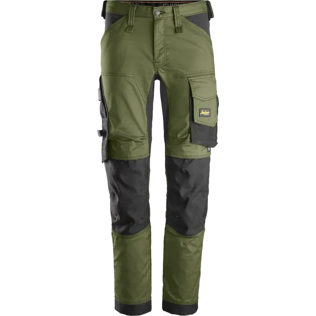 SNICKERS WORKWEAR AllroundWork stretš tööpüksid, Khakiroheline / Must