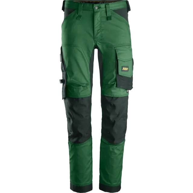 SNICKERS WORKWEAR AllroundWork stretš tööpüksid, Metsaroheline / Must