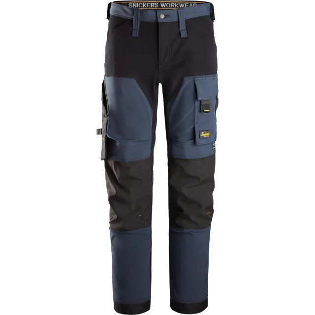 SNICKERS WORKWEAR AllroundWork Softshell tööpüksid, Mereväesinine / Must