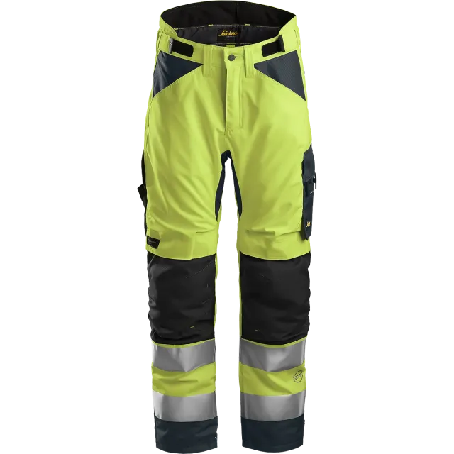 SNICKERS WORKWEAR AllroundWork 37.5® Hi-Vis -talvihousut, Huomiokeltainen / Teräksenharmaa