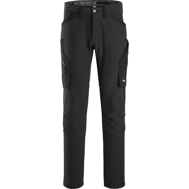 SNICKERS WORKWEAR FlexiWork -työhousut ilman polvisuojataskuja, Musta