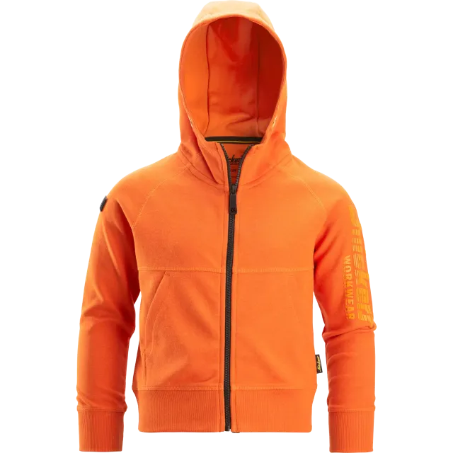 SNICKERS WORKWEAR kapuutsiga laste dressipluus, Soe oranž