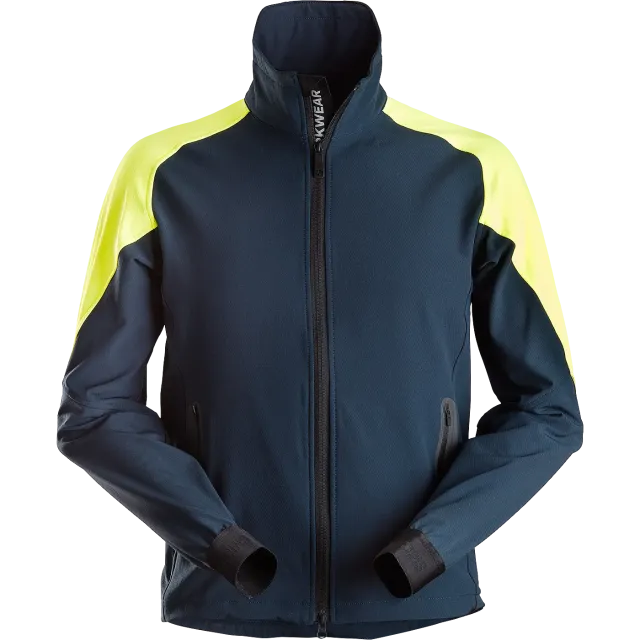 SNICKERS WORKWEAR FlexiWork neoon SoftShell 2.0, Mereväesinine / Neoonkollane