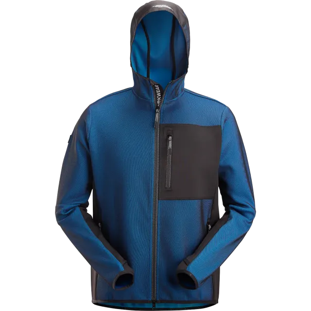 SNICKERS WORKWEAR FlexiWork kapuutsiga pusa, Sinine / Must