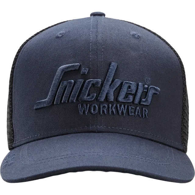 SNICKERS WORKWEAR Trucker Cap -lippalakki, Laivastonsininen / Musta