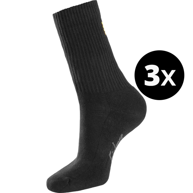 SNICKERS WORKWEAR -työsukat (3 parin pakkaus), Musta