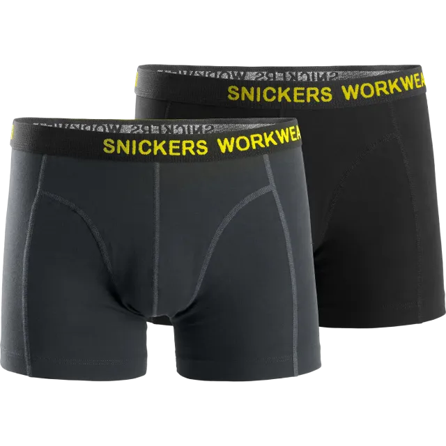 SNICKERS WORKWEAR stretšmaterjalist lühikesed aluspüksid 2 paari, Must / Terashall