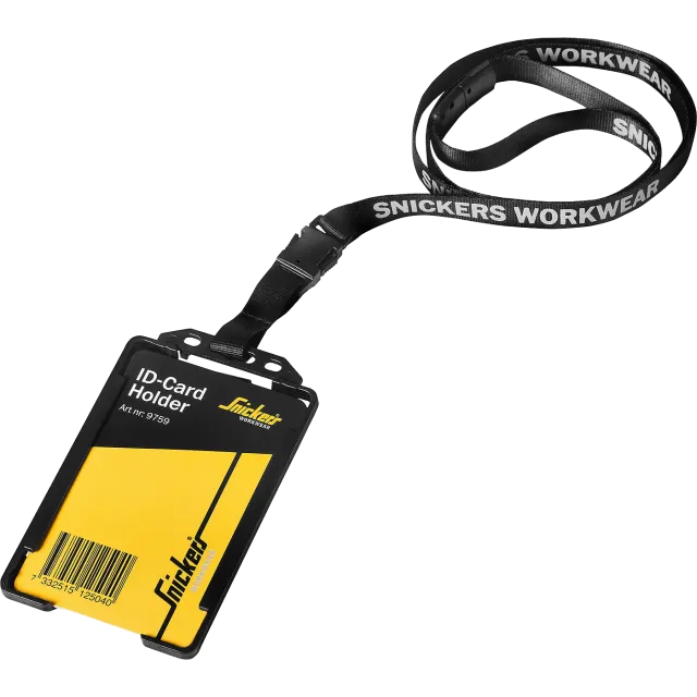SNICKERS WORKWEAR ID-märgi hoidik, Must