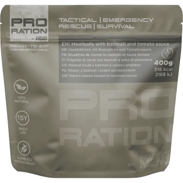 PRO-RATION lihapallid basmatiriisi ja tomatikastmega - 15 aastat, foto 1/2