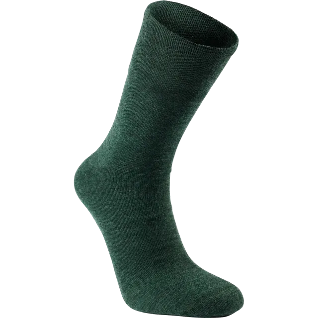 WOOLPOWER Liner Classic -merinovillasukat, Metsänvihreä