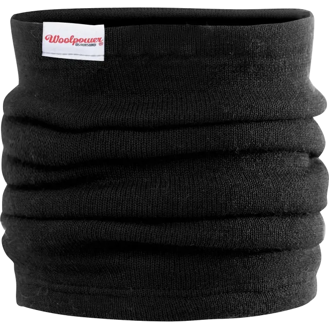 WOOLPOWER 200 merinovillainen tuubihuivi, Musta