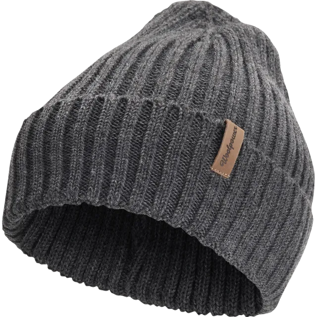 WOOLPOWER merinovillainen talvipipo, Harmaa